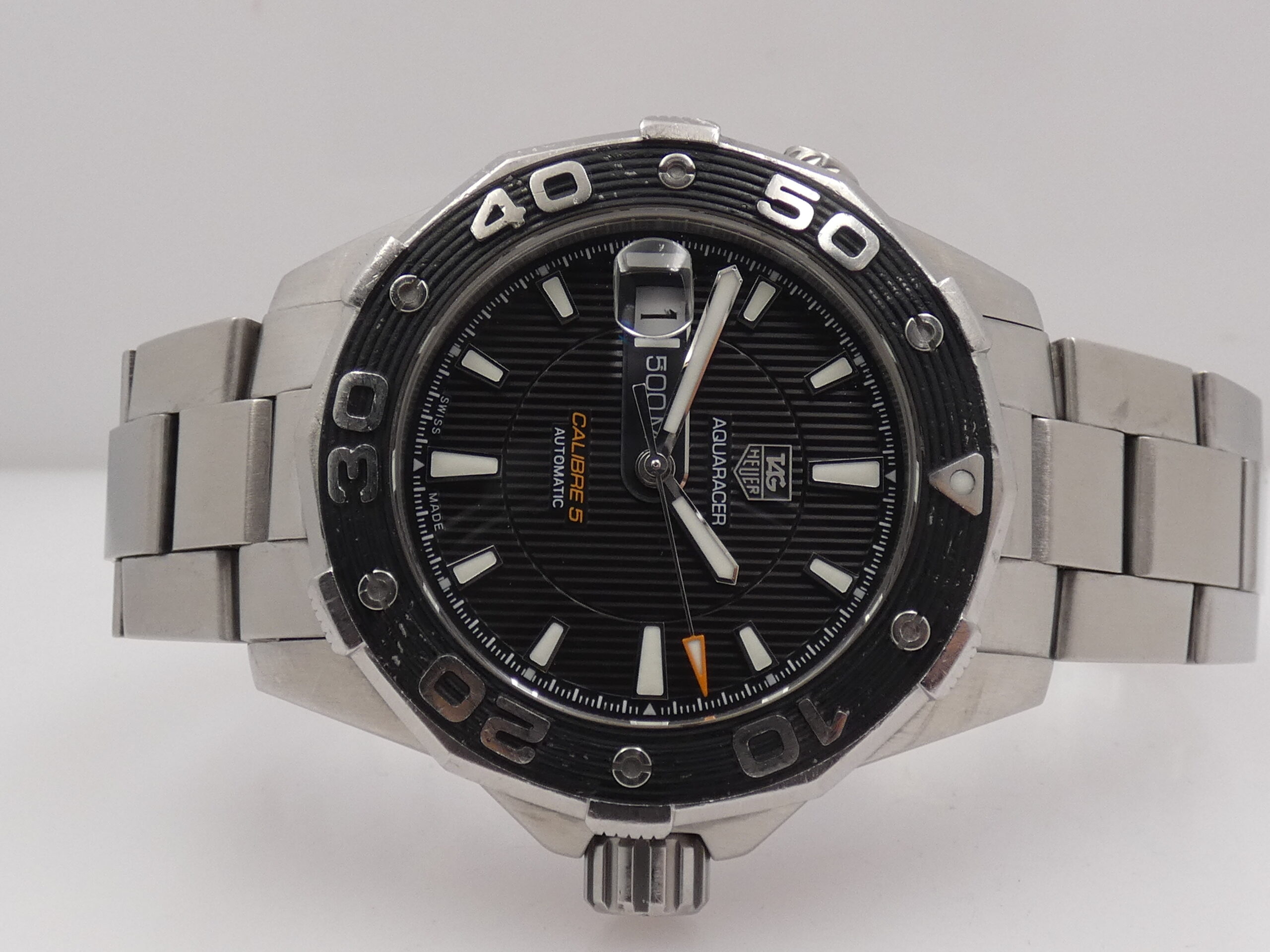 TAG Heuer Aquaracer 500M Calibre 5 WAJ2110 Automatico Anni 2000's Acciaio Braccialato - immagine 6