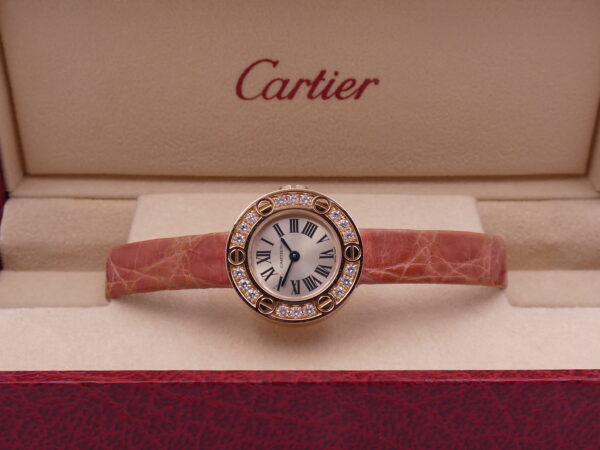 Cartier Love Lady 2977 Factory Diamonds Bezel Oro Rosa 18Kt WITH PAPERS Anno 2008 WE800631