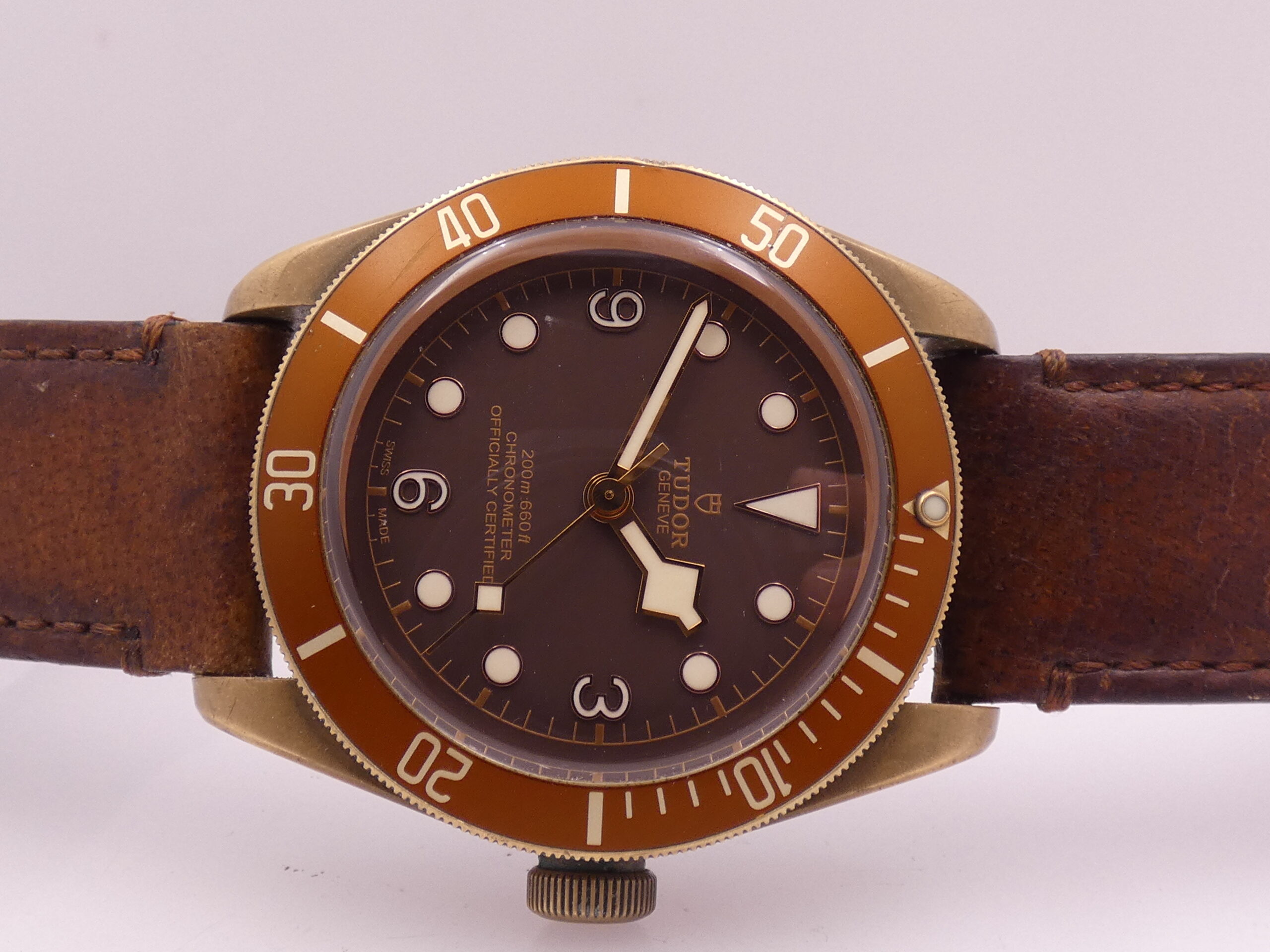 Tudor Heritage Black Bay Bronze 79250BM With BOX Three Straps Automatic Chronometer Brown Dial - immagine 6