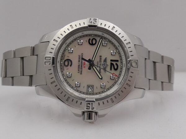 Breitling Colt Lady 33mm A77388 M.O.P. & DIAMONDS DIAL BOX&PAPERS Anno 2017 Acciaio Braccialato