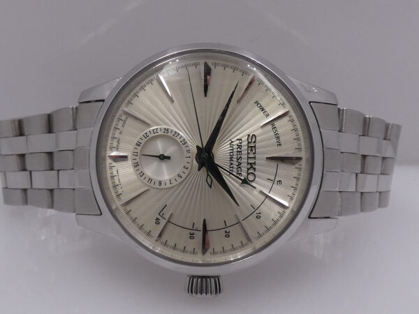 Seiko Presage Power Reserve SUNBRUST DIAL BOX&PAPERS Anno 2019 Automatico Acciaio Braccialato