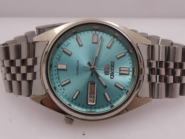 Seiko 5 Sports Day-Date Vintage ICE BLUE DIAL With BOX Anni 70's Automatico Acciaio Jubilee