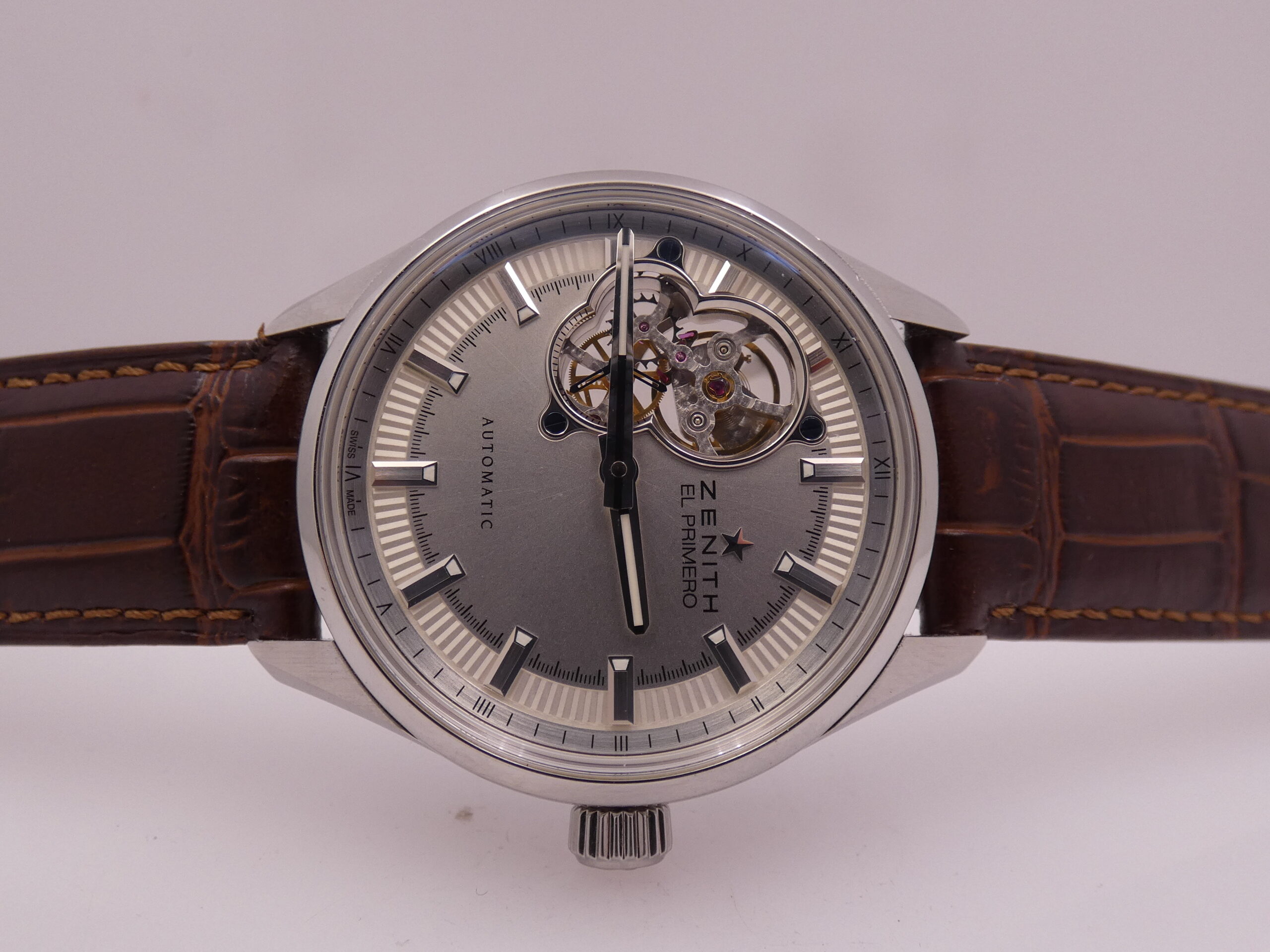 Zenith El Primero Synopsis Open Hearth TOP CONDITION WITH PAPERS Automatico Acciaio 03.2170.4613 - immagine 6