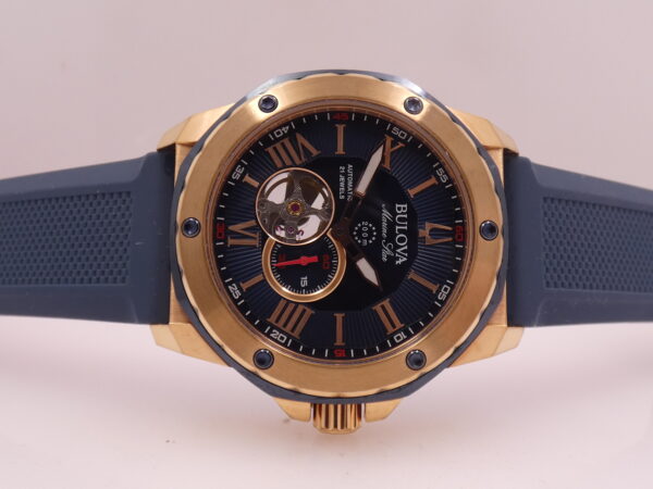 Bulova Marine Star 98A227 Rose G.F. Open Heart Automatico Acciaio
