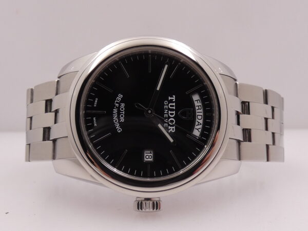 Tudor Glamour Date-Day 39mm 56000 LIKE NEW Automatico Black Dial Acciaio OROLOGIO TOP