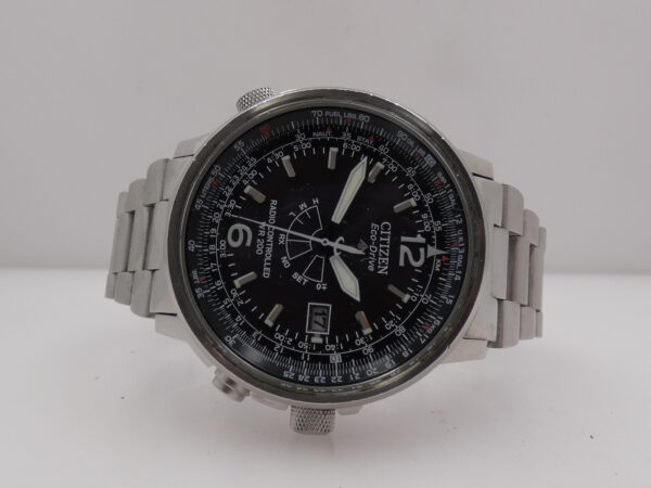 Citizen Promaster Pilot Eco-Drive RadioControlled Calendario Perpetuo Accaio Anni 2000's Ref. AS2020-53E