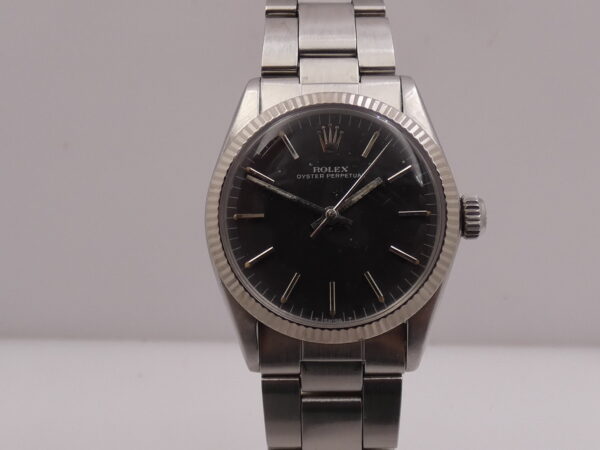 Rolex Oyster Perpetual 31 MID-SIZE 6548 Ghiera Oro Bianco 18Kt ANNO 1964 Automatico Bracciale Oyster for Ladies Rotore a Farfalla Acciaio