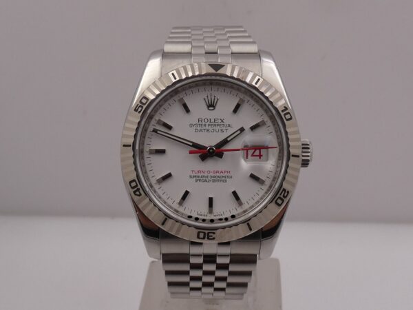 Rolex Datejust Turn-O-Graph 116264 RRR TOP CONDITION Ghiera Oro Bianco 18Kt BOX&PAPERS ITALIA MAI LUCIDATO Automatico Anno 2008 Bracciale Jubilee