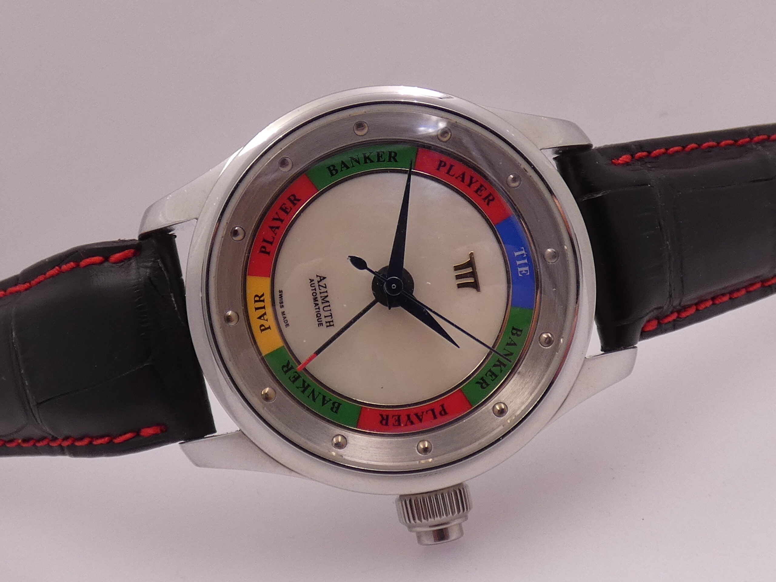Azimuth Baccarat Marina Bay Sands NEW OLD STOCK Special Edition 42mm MOP DIAL Automatico Acciaio - immagine 8