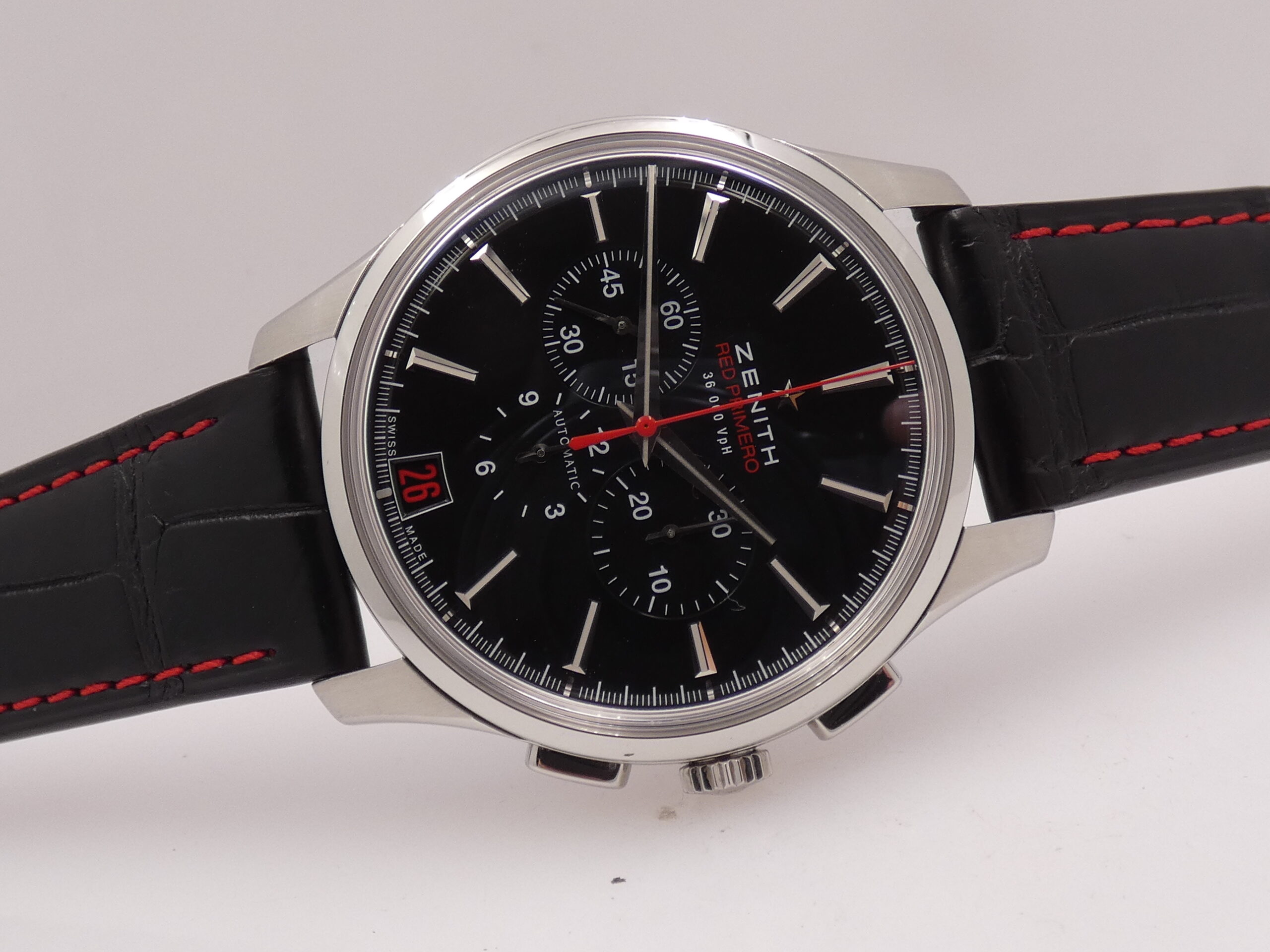 Cronografo Zenith Captain Red Primero 03.2115.400 BOX&PAPERS LIMITED EDITION 500 pezzi al MONDO Automatico Acciaio - immagine 7