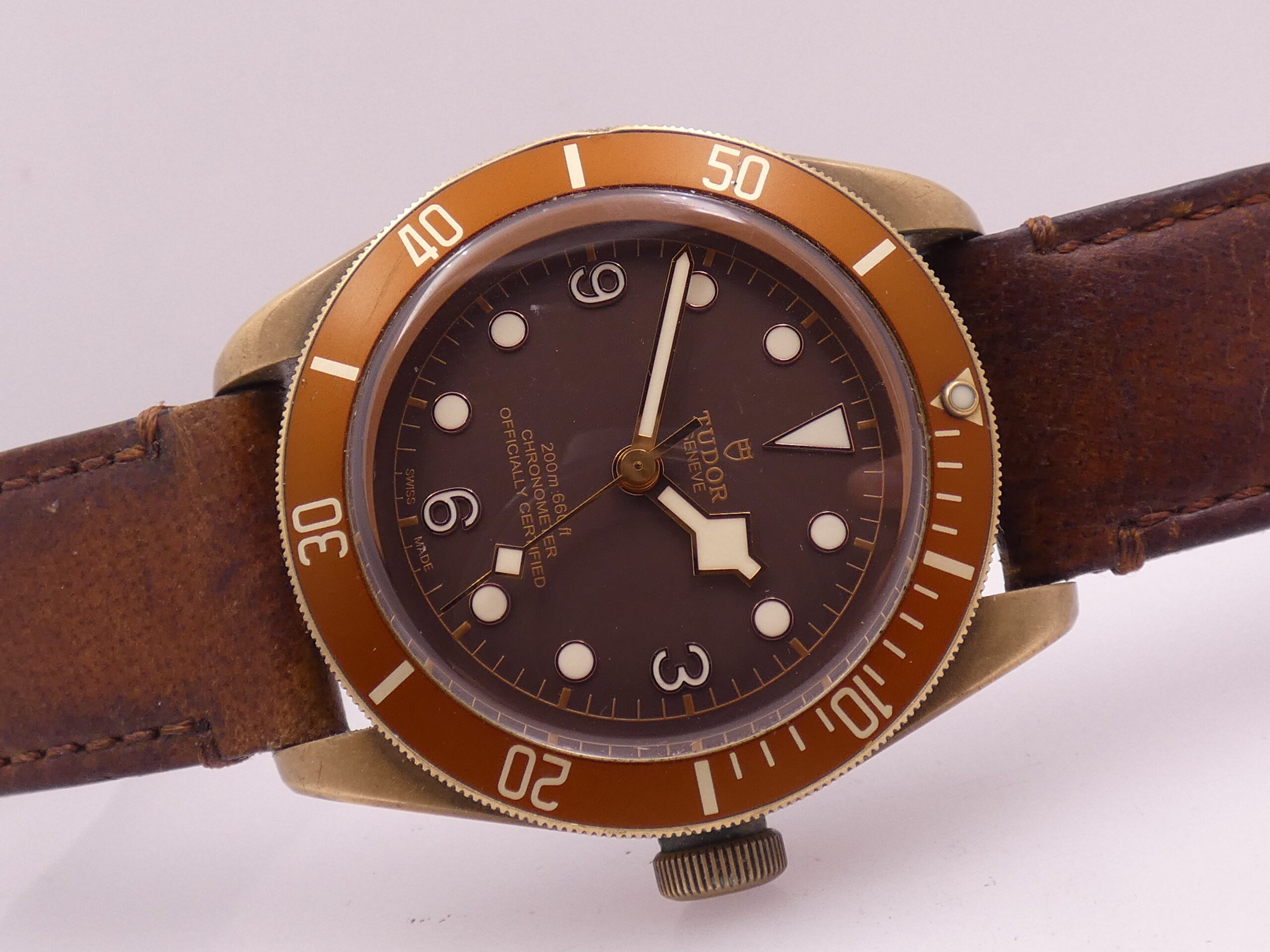 Tudor Heritage Black Bay Bronze 79250BM With BOX Three Straps Automatic Chronometer Brown Dial - immagine 7