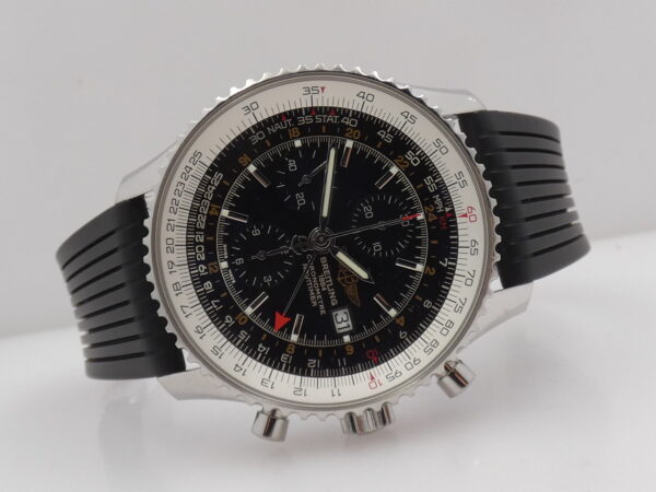 Cronografo Breitling Navitimer World GMT A24322 Automatic Chronometre ANNI '2000s Acciaio