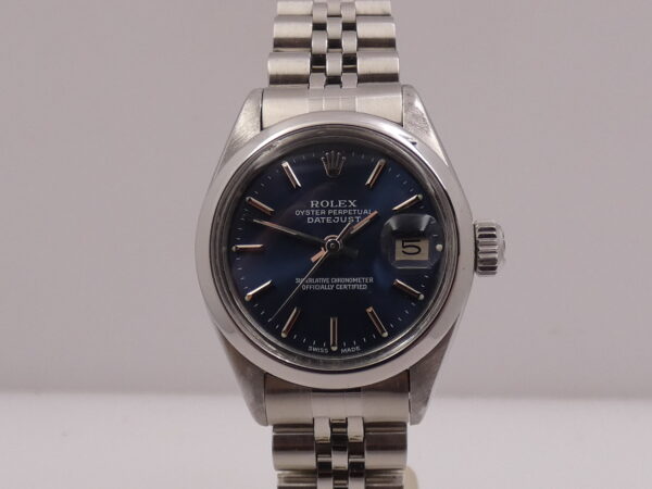 Rolex Lady-Datejust 6916 26mm Bracciale JUBILEE Anno 1977 Blue Soleil Dial Automatico Acciaio