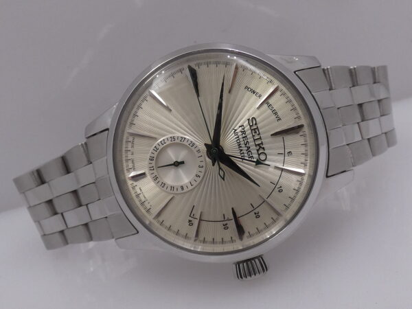 Seiko Presage Power Reserve SUNBRUST DIAL BOX&PAPERS Anno 2019 Automatico Acciaio Braccialato