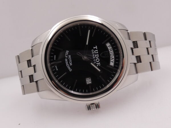 Tudor Glamour Date-Day 39mm 56000 LIKE NEW Automatico Black Dial Acciaio OROLOGIO TOP