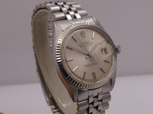 Rolex Datejust 36 1601 Ghiera Oro Bianco18Kt Anno1971 Bracciale Jubilee Automatico Acciaio