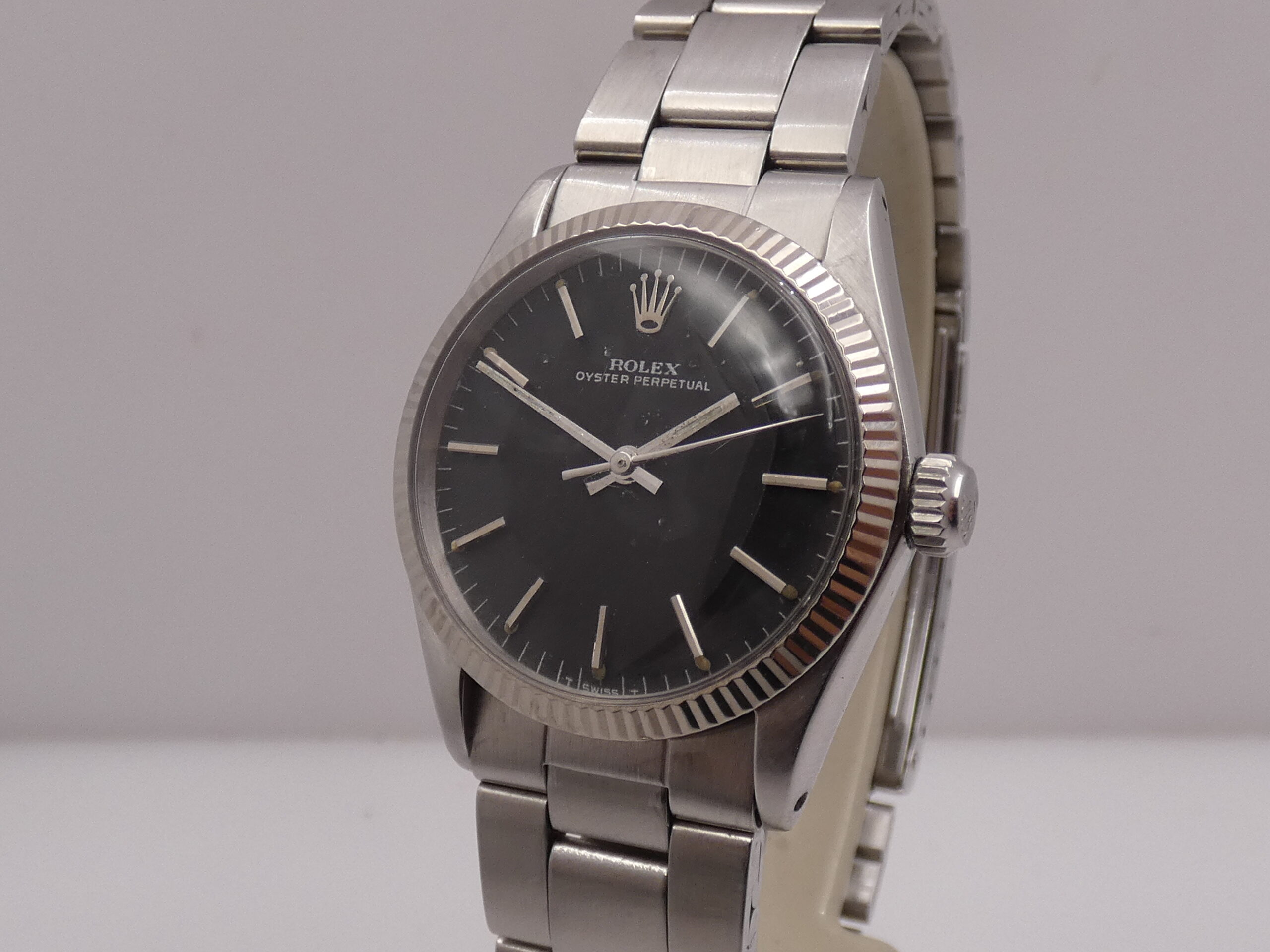 Rolex Oyster Perpetual 31 MID-SIZE 6548 Ghiera Oro Bianco 18Kt ANNO 1964 Automatico Bracciale Oyster for Ladies Rotore a Farfalla Acciaio - immagine 8