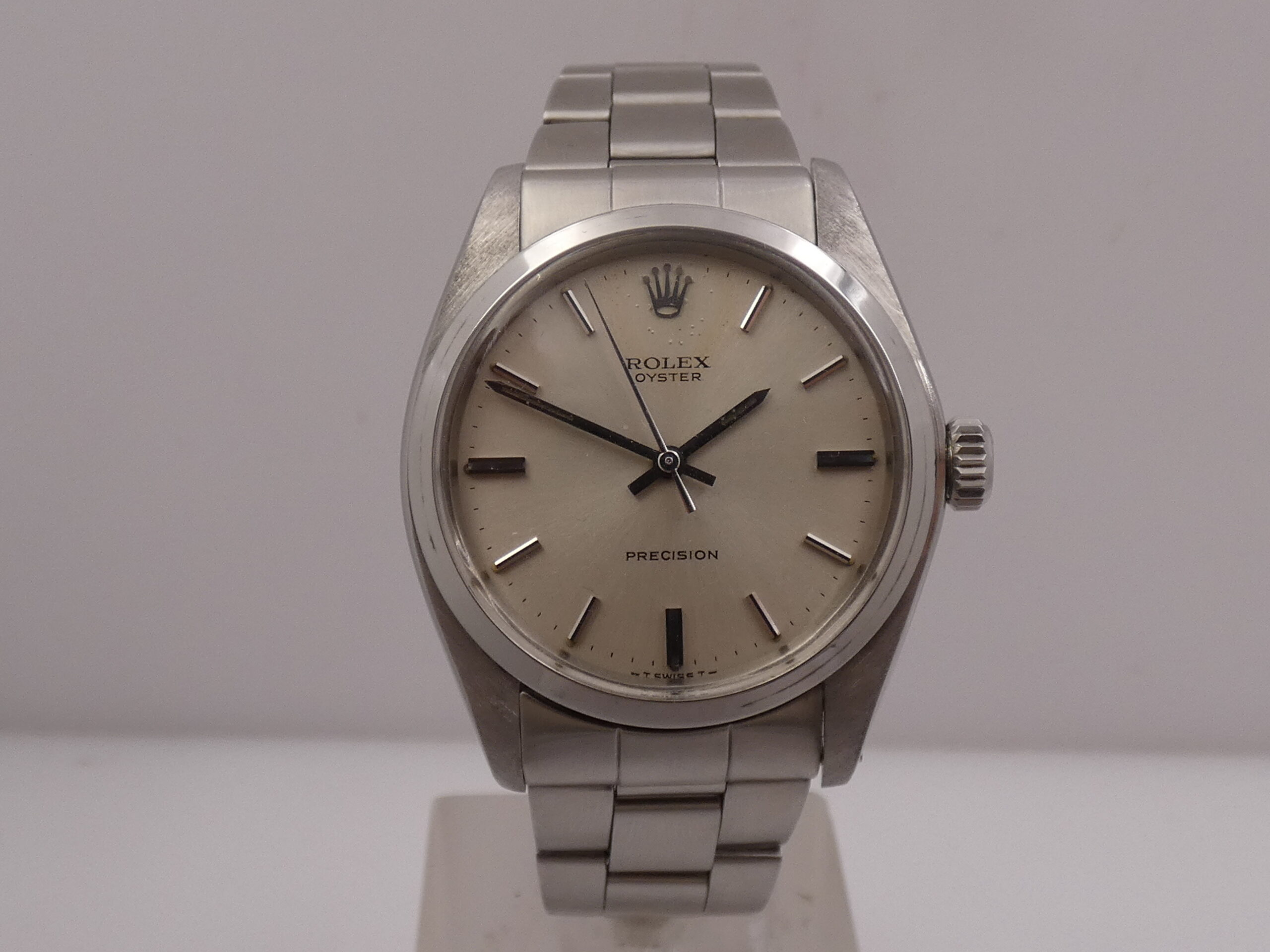 Rolex Oyster Precision 6426 Carica Manuale ANNO 1974 Argentè Soleil Dial Bracciale Oyster Vintage - immagine 8
