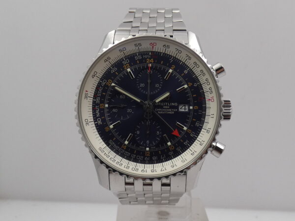 Cronografo Breitling Navitimer World GMT A24322 FULL SET ANNO 2024 Automatico Acciaio Bracciale Pilot