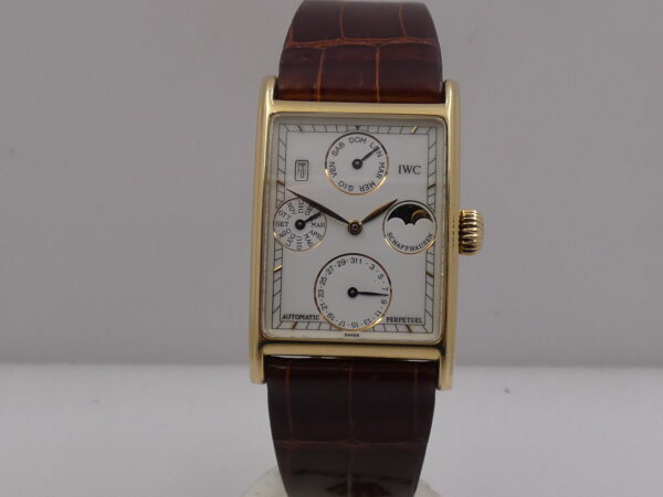 IWC Novecento Calendario Perpetuo Fasi Luna 3545 FULL SET Oro Massiccio 18Kt Anno 1989 Automatico