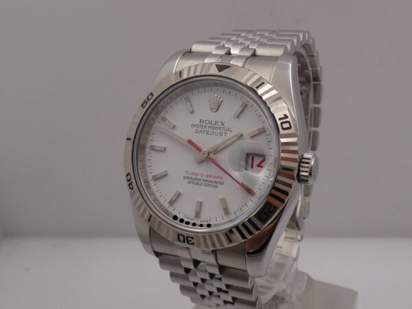 Rolex Datejust Turn-O-Graph 116264 RRR TOP CONDITION Ghiera Oro Bianco 18Kt BOX&PAPERS ITALIA MAI LUCIDATO Automatico Anno 2008 Bracciale Jubilee