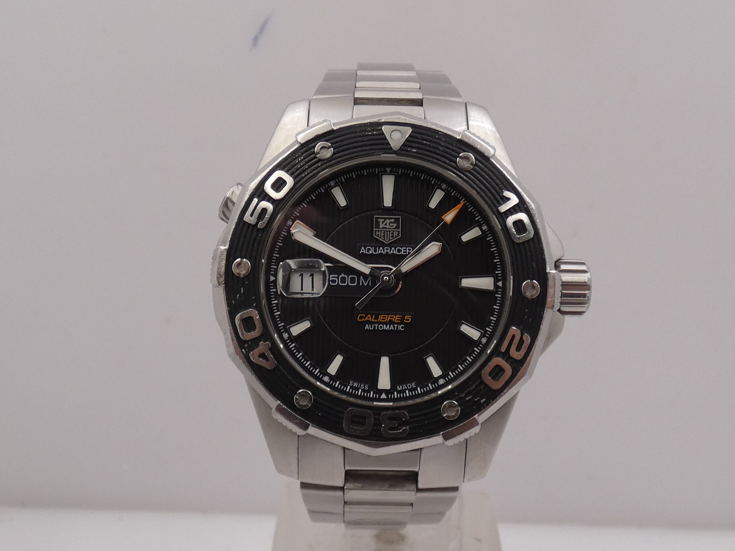 TAG Heuer Aquaracer 500M Calibre 5 WAJ2110 Automatico Anni 2000's Acciaio Braccialato - immagine 8