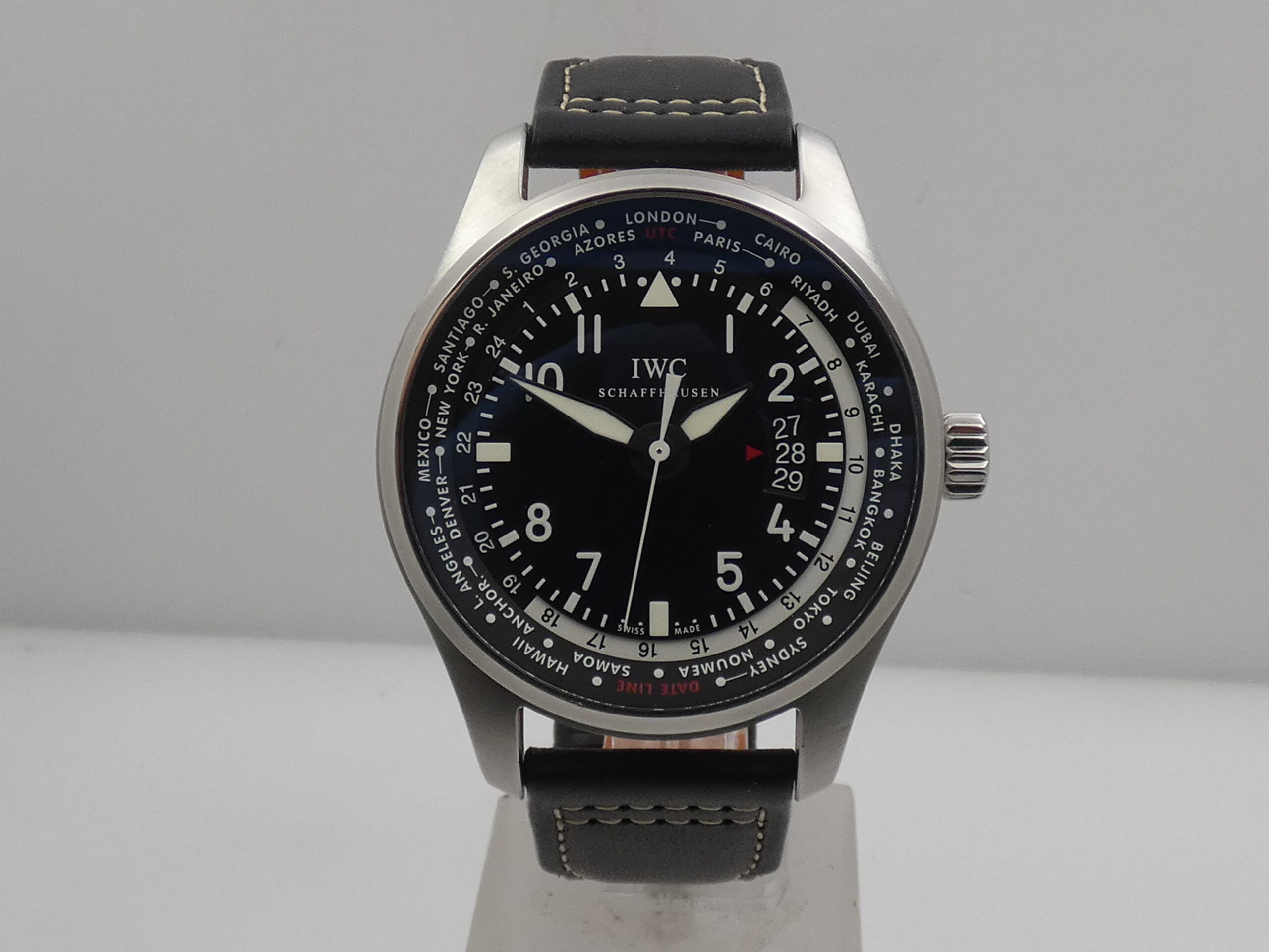 IWC Pilot Worldtimer IW3262 BOX&PAPERS Cinturino Santoni Automatico Acciaio Anni 2012 - 2016 - immagine 8