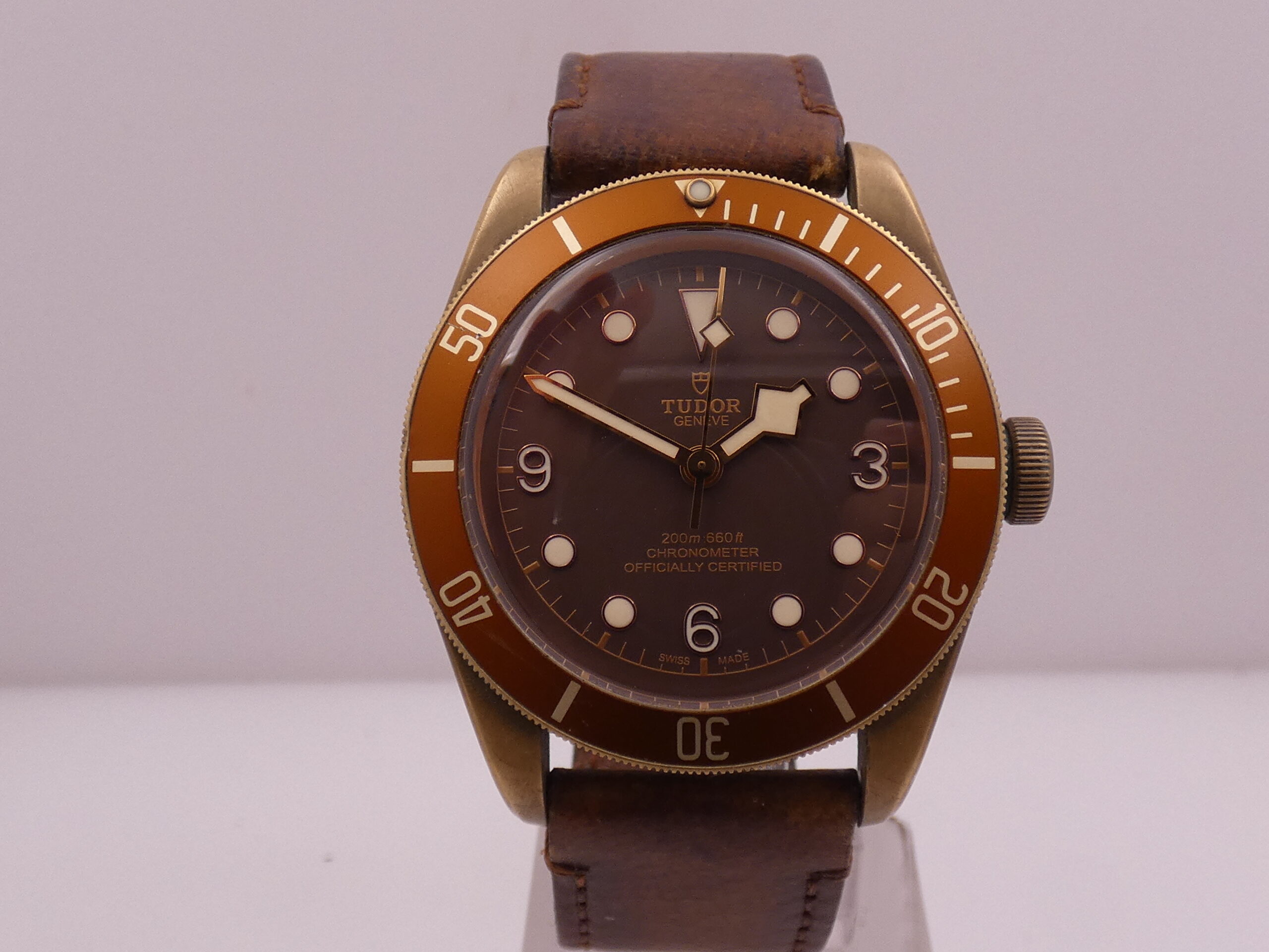 Tudor Heritage Black Bay Bronze 79250BM With BOX Three Straps Automatic Chronometer Brown Dial - immagine 8