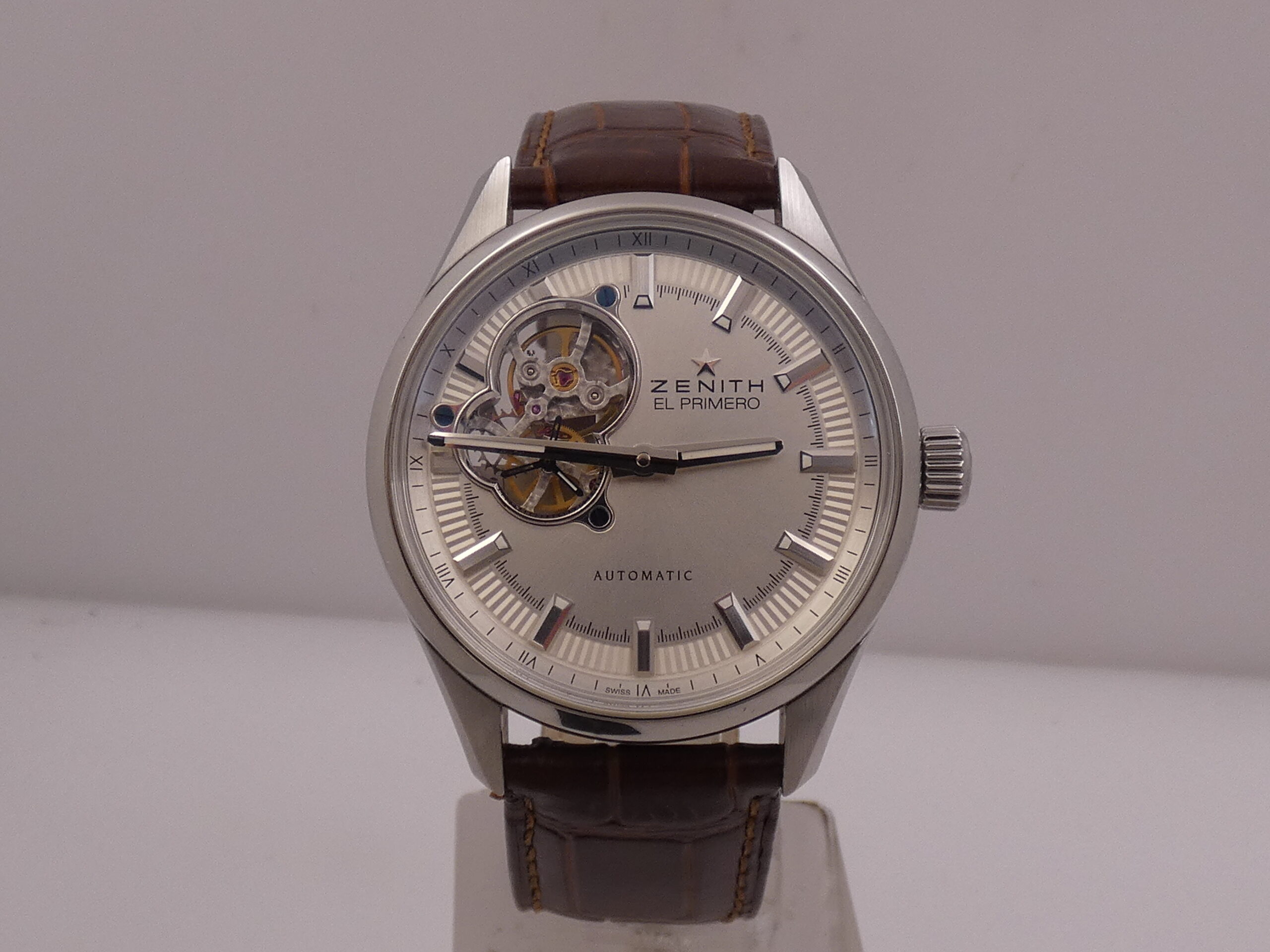 Zenith El Primero Synopsis Open Hearth TOP CONDITION WITH PAPERS Automatico Acciaio 03.2170.4613 - immagine 8