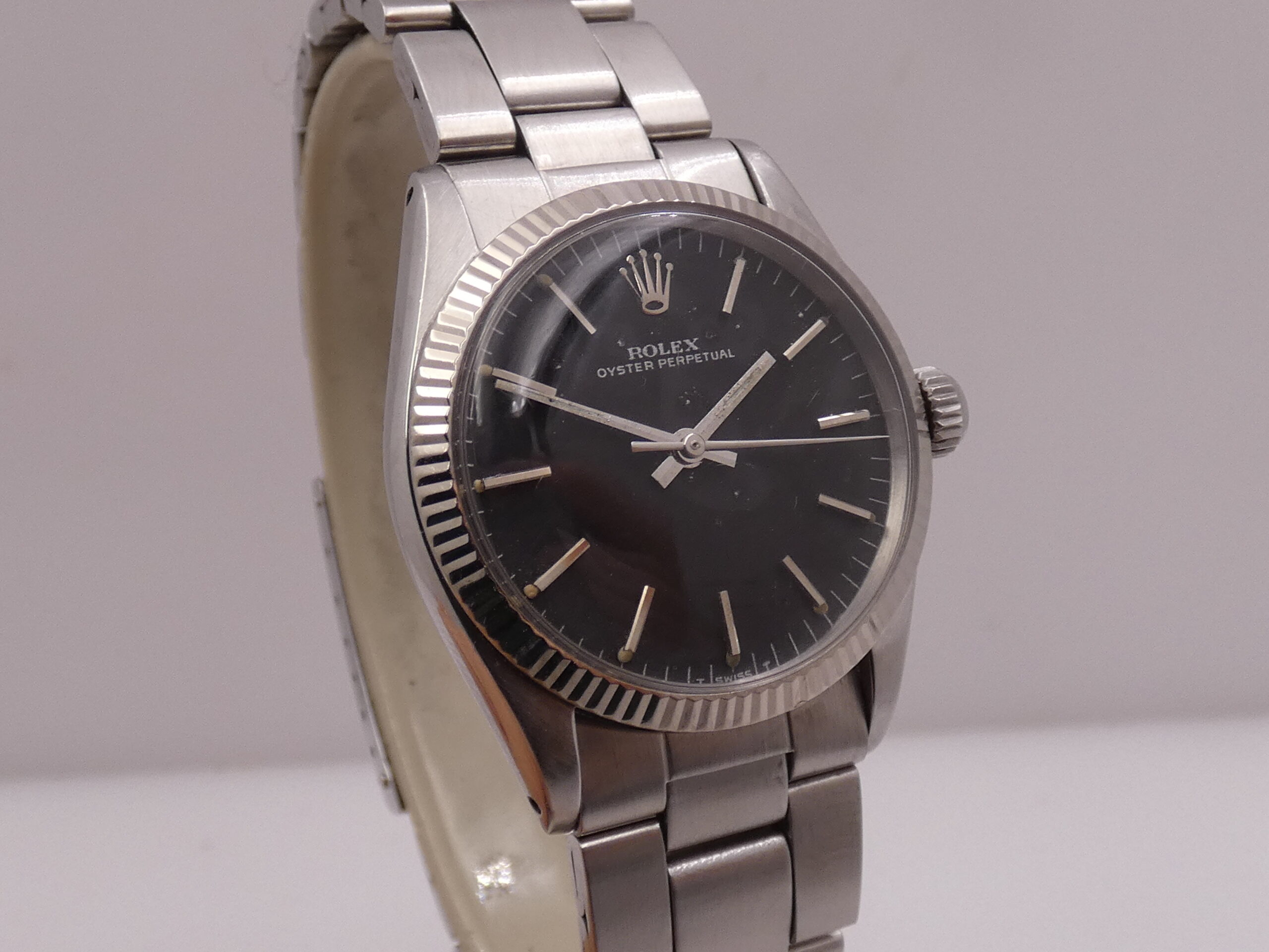 Rolex Oyster Perpetual 31 MID-SIZE 6548 Ghiera Oro Bianco 18Kt ANNO 1964 Automatico Bracciale Oyster for Ladies Rotore a Farfalla Acciaio - immagine 9