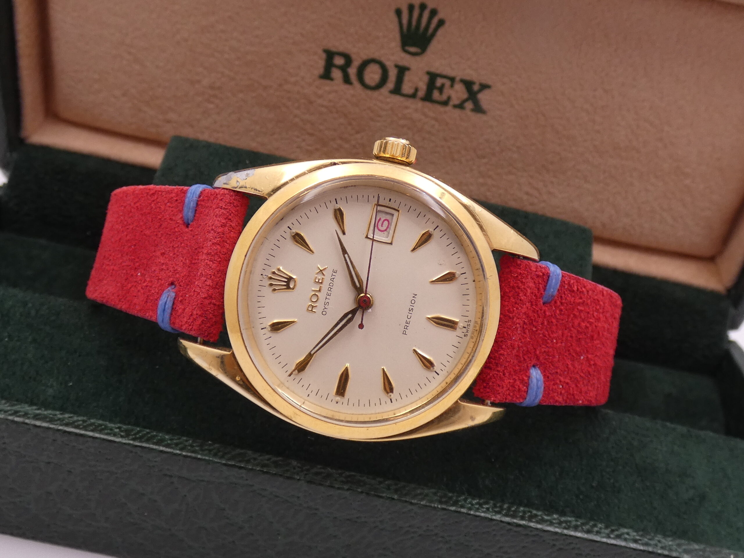 Rolex Oysterdate Precision Roulette 6494 18Kt G.F. FROM 1956 Carica Manuale Vintage - immagine 9