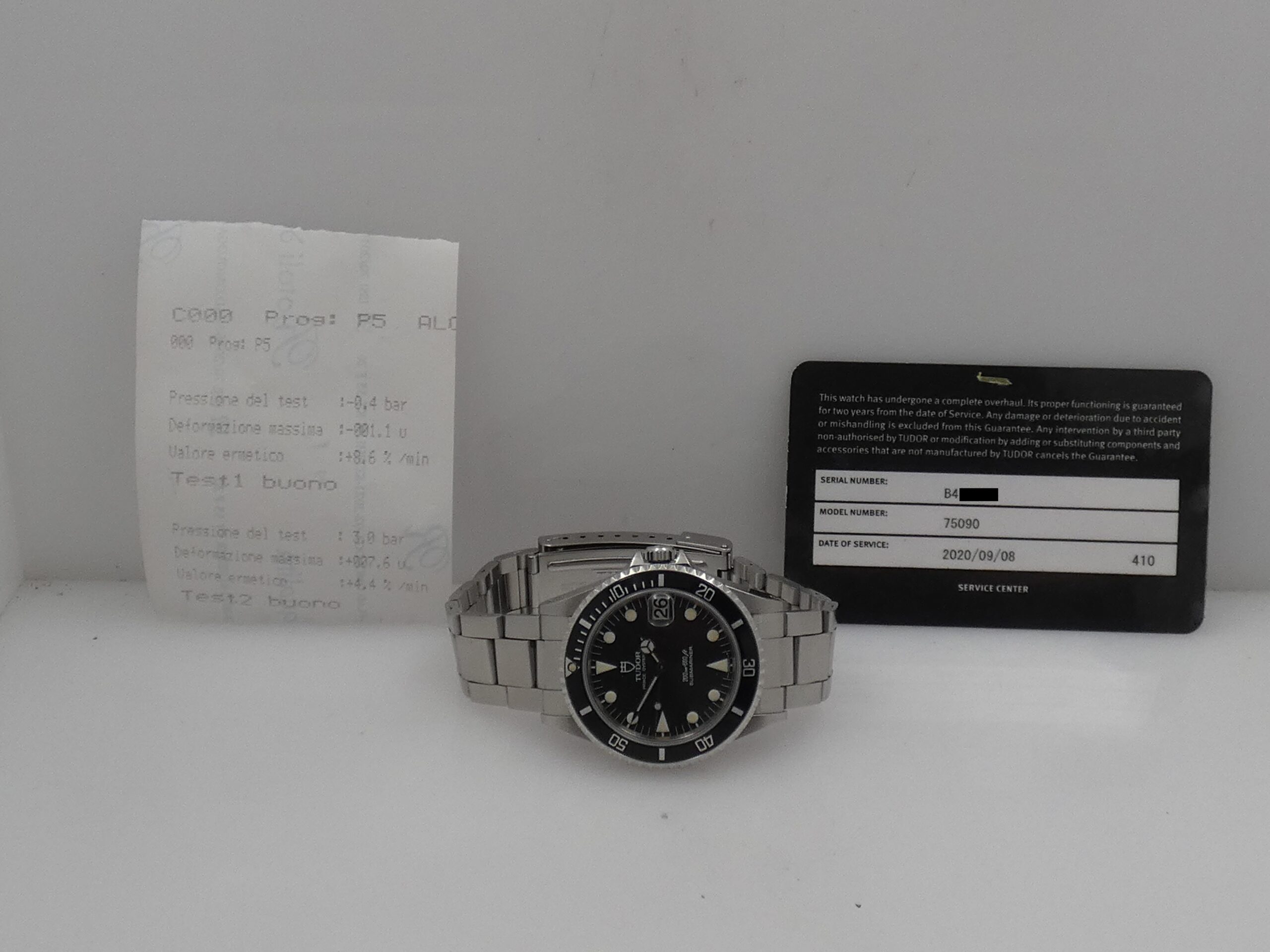 Tudor Submariner By Rolex 75090 36mm SERVICED IN TUDOR 2020 Anno 1992 Automatico Acciaio Bracciale Oyster - immagine 9