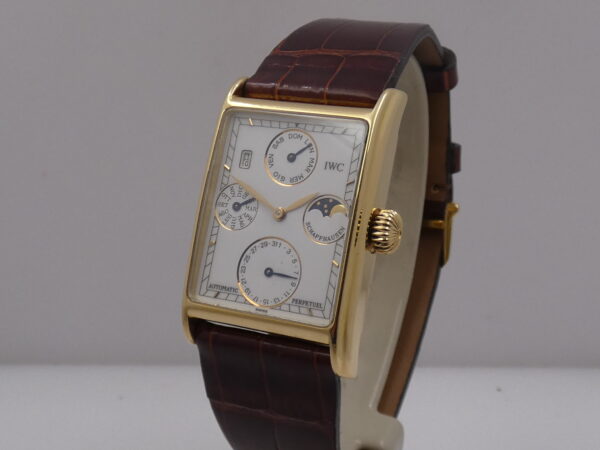 IWC Novecento Calendario Perpetuo Fasi Luna 3545 FULL SET Oro Massiccio 18Kt Anno 1989 Automatico