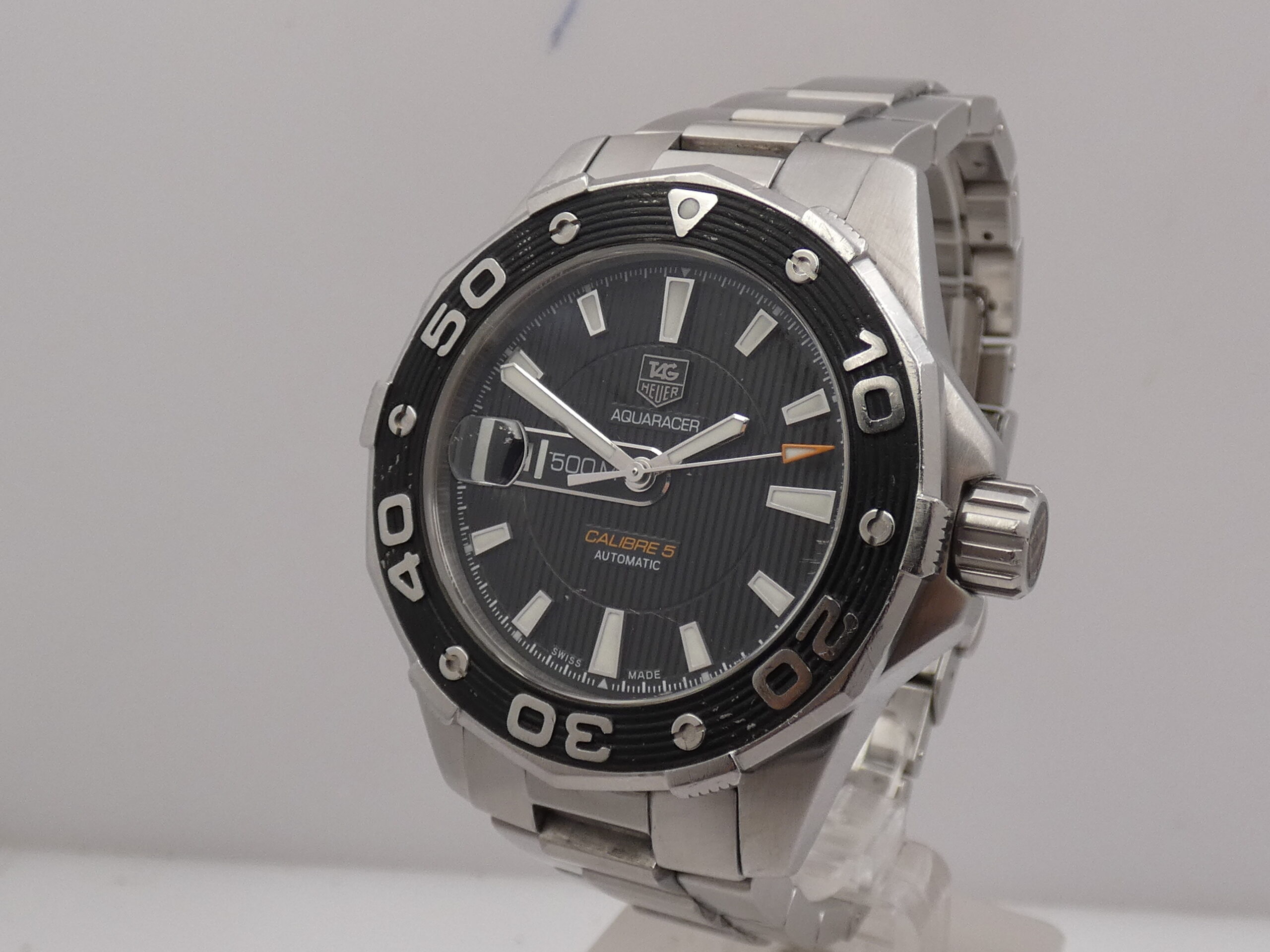 TAG Heuer Aquaracer 500M Calibre 5 WAJ2110 Automatico Anni 2000's Acciaio Braccialato - immagine 9