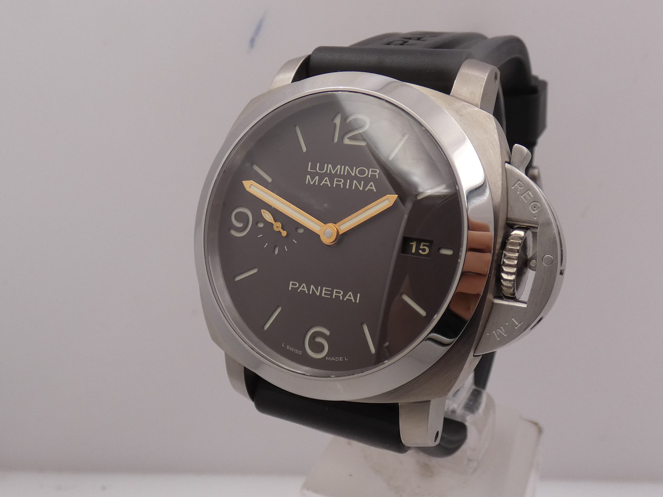 Panerai Luminor Marina 1950 3 Days Automatico TABACCO DIAL PAM00351 Titanio BOX&PAPERS Anno 2015 OP6898 LIMITED EDITION 1200pz AL MONDO - immagine 9