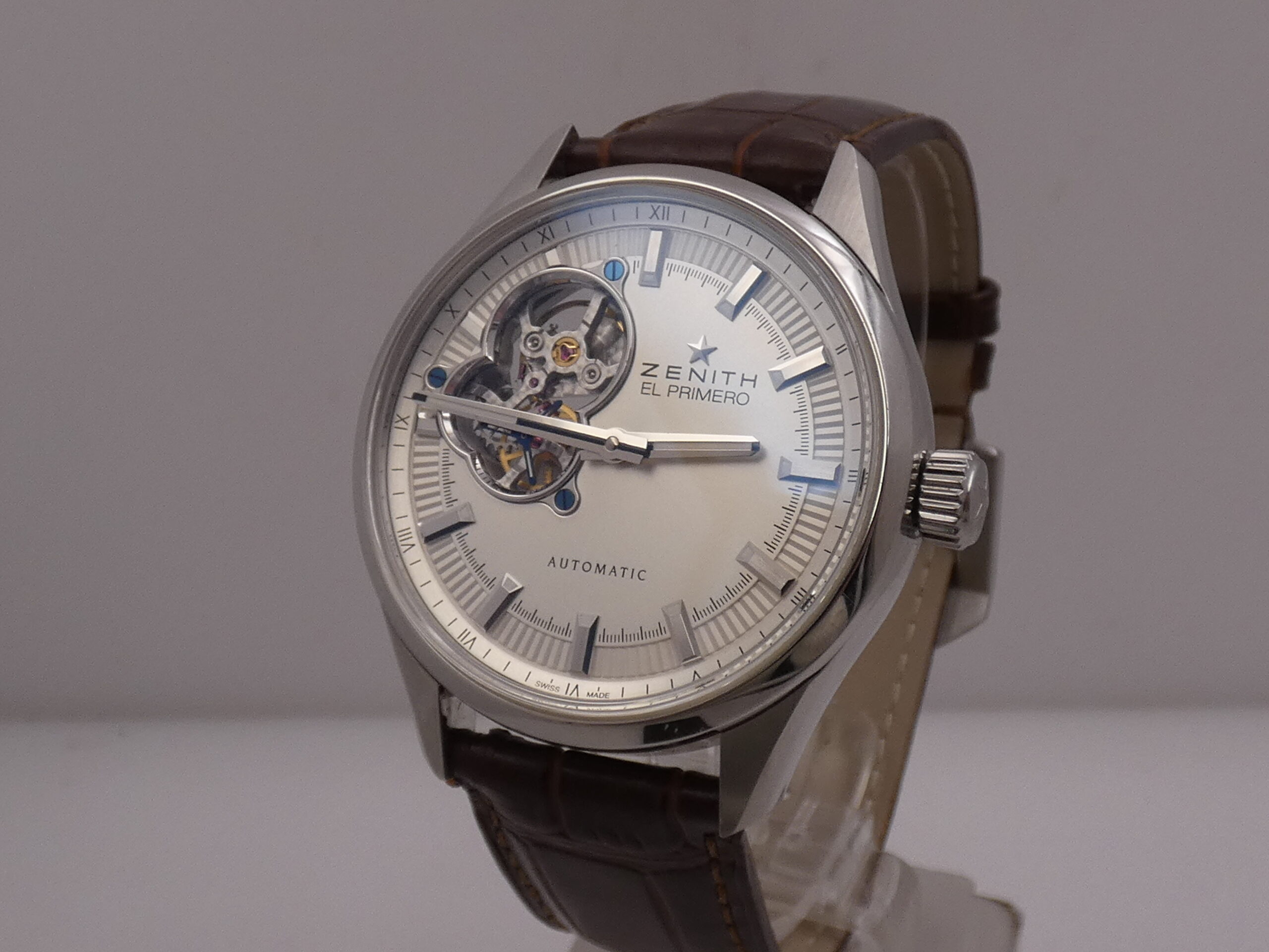 Zenith El Primero Synopsis Open Hearth TOP CONDITION WITH PAPERS Automatico Acciaio 03.2170.4613 - immagine 9