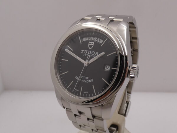 Tudor Glamour Date-Day 39mm 56000 LIKE NEW Automatico Black Dial Acciaio OROLOGIO TOP