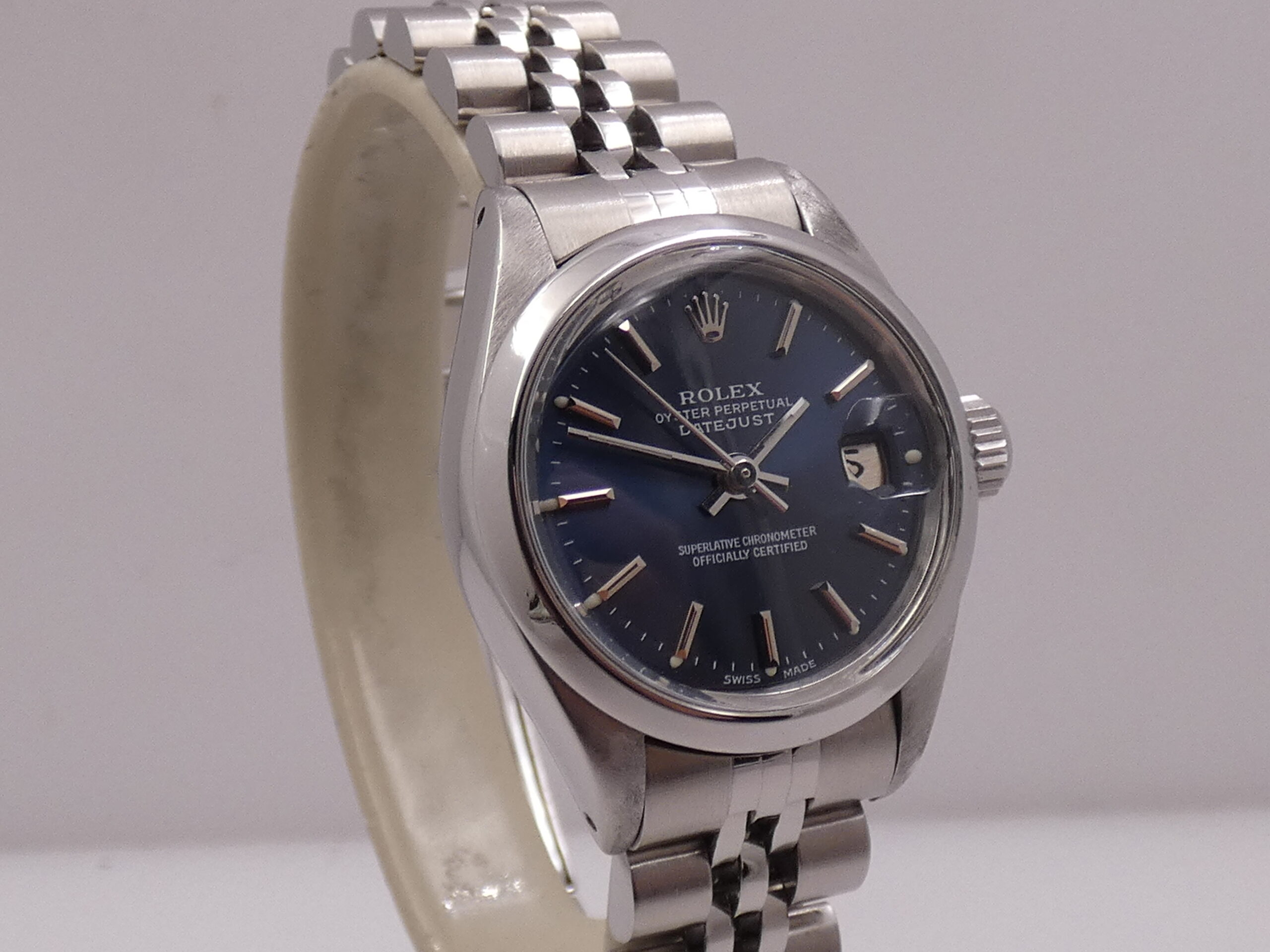 Rolex Lady-Datejust 6916 26mm Bracciale JUBILEE Anno 1977 Blue Soleil Dial Automatico Acciaio - immagine 9
