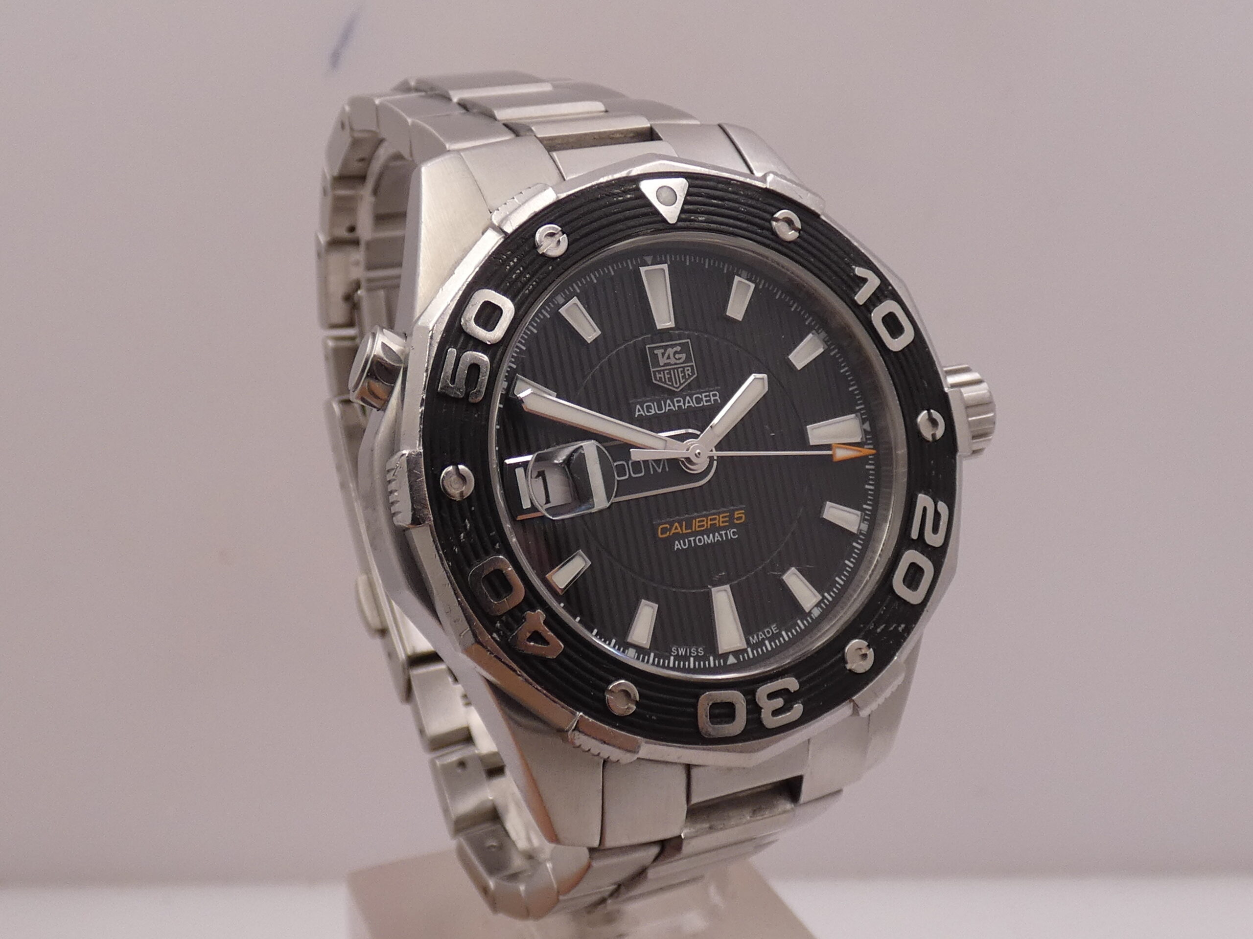 TAG Heuer Aquaracer 500M Calibre 5 WAJ2110 Automatico Anni 2000's Acciaio Braccialato - immagine 10