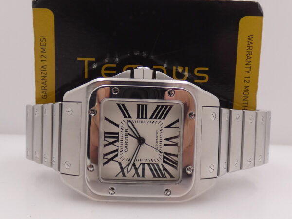 Cartier Santos 100XL BOX&PAPERS Anno 2010 Automatico 2656 Braccialato Acciaio W200737G
