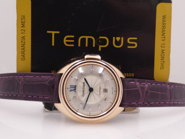 Cartier Clé de Cartier Mid-Size 31mm 3947 DIAMONDS DIAL Oro Rosa 18Kt BOX&PAPERS Anno 2021 For Ladies WJCL0031