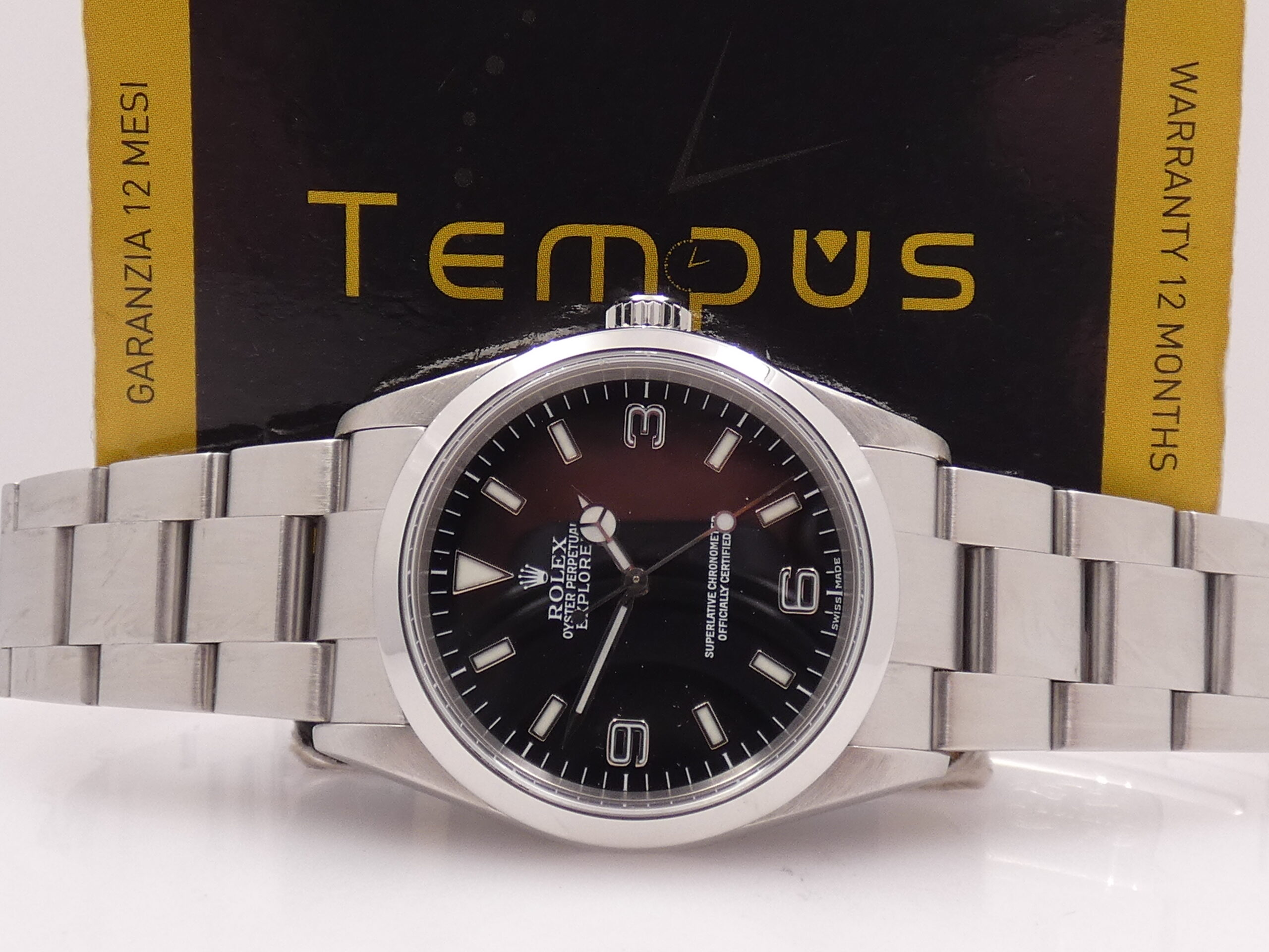 Rolex Explorer I 114270 SEL Anno 2001 NO HOLES With BOX Automatico Braccialato Acciaio - immagine 2