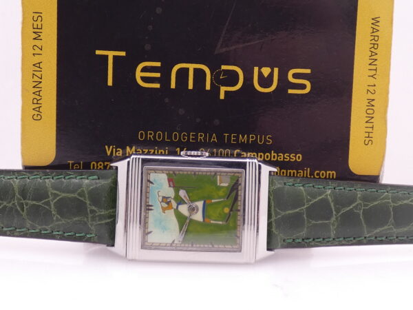 Jaeger-LeCoultre Reverso Smalto Cloisonnè Dial ANNI 40's Manuale Calibro Tavannes 064 Acciaio Vintage