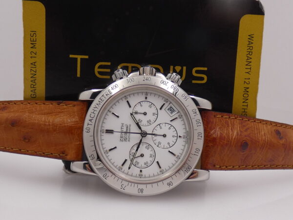 Cronografo Zenith El Primero Rainbow Automatico 01.0360.400 White Dial Acciaio ANNI '90s