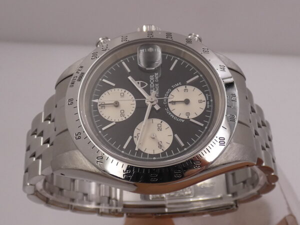 Cronografo Tudor Prince Date 79280P BOX&PAPERS Anno 2003 Automatico Acciaio Braccialato