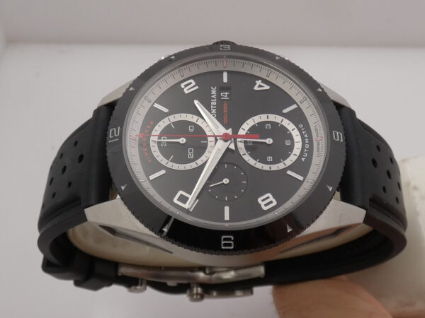 Cronografo Montblanc Timewalker 116096 TOP CONDITION BOX PAPERS & STICKERS Automatico Lunetta Ceramica Acciaio