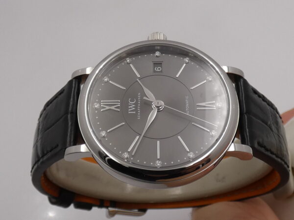 IWC Portofino Automatic 37mm IW4581 DIAMONDS DIAL With PAPERS Anno 2017 SANTONI STRAP Acciaio IW458102