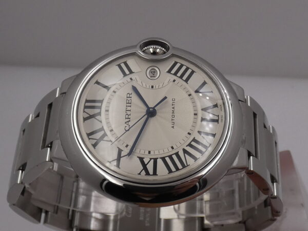 Cartier Ballon Bleu 42mm 3001 BOX PAPERS & STICKERS Anno 2012 Automatico Acciaio W69012Z4