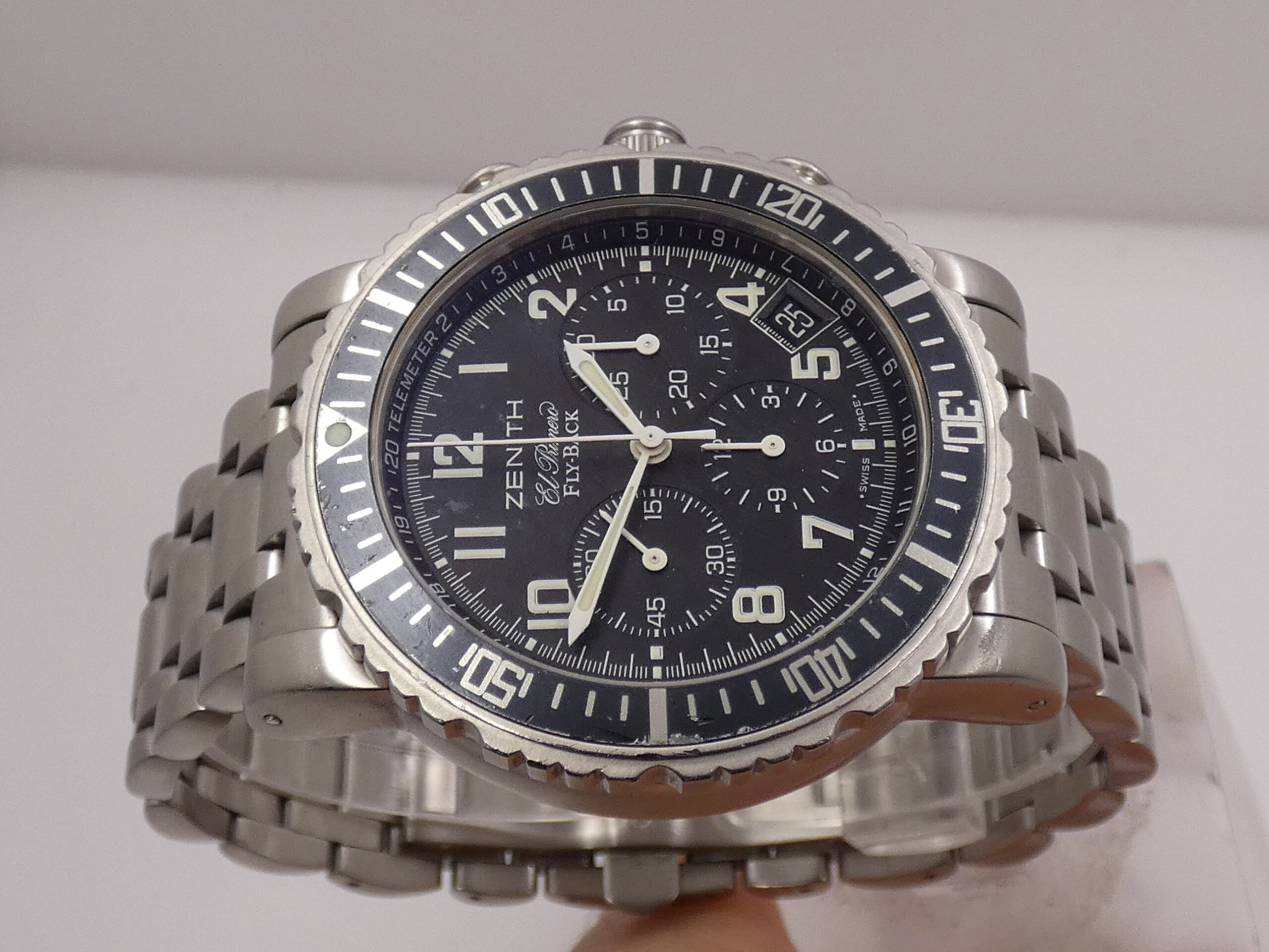 Cronografo Zenith El Primero Rainbow Fly-Back WITH PAPERS Anni 2003 Automatico Acciaio 02.0470.405