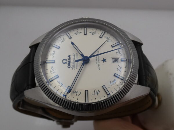 Omega Globemaster Constellation Annual Calendar Cronometro Co-Axial BOX&PAPERS Anno 2011 "Pie Pan" Dial Automatico Acciaio 130.33.41.22.02.001